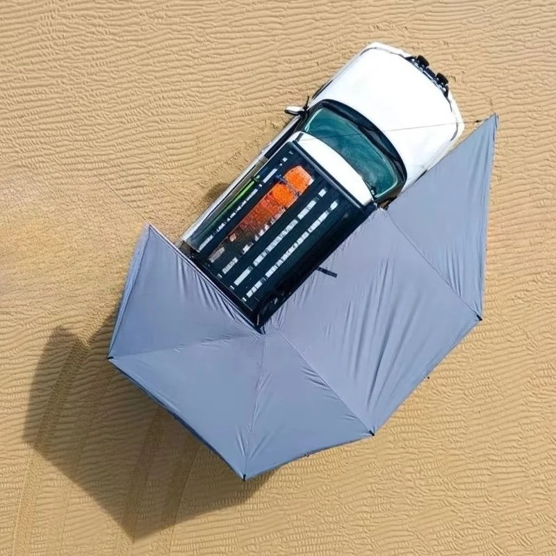270 Degree Car Side Awning Outdoor Camping Canvas Waterproof Sunshade 4x4 Off Road Car Roof 270 Awning Free Standing
