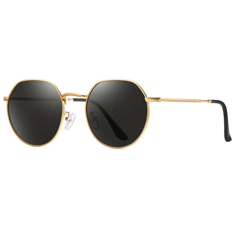 

Round Polygon Polarized Sunglasses for Men Women Vintage Trendy Retro Metal Frame Sun glasses Shades UV400 Eyewear