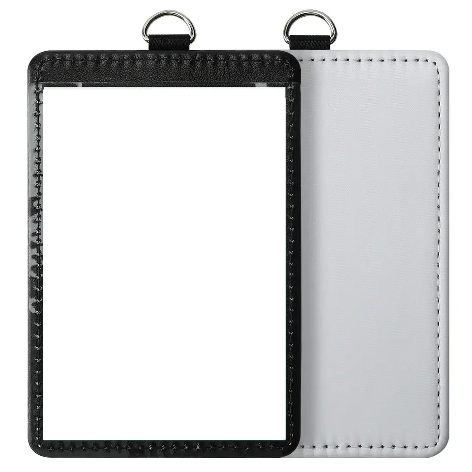 30 Pack Sublimation Blank PU Leather ID Badge Holder DIY Heat Transfer Print Horizontal/Vertical ID Card Holders