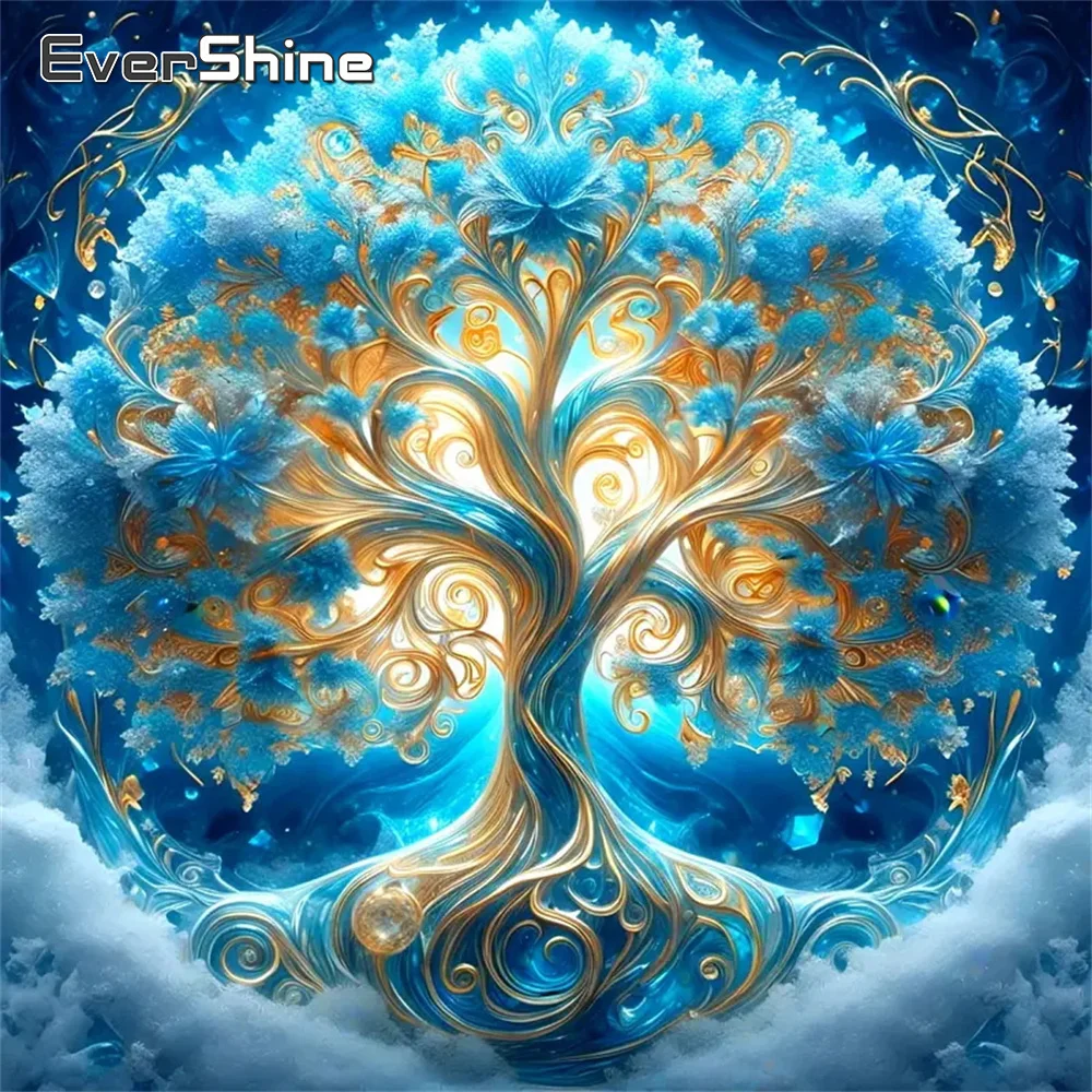 Evershine DIY Diamant Malerei Baum des Lebens Voll Platz Runde Diamant Stickerei Landschaft Neue Ankunft Mosaik Handwerk