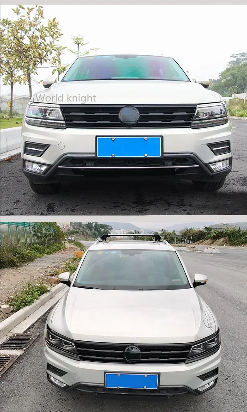 For Volkswagen vw Tiguan 2016-2018 L Car Front racing Grille  Around Trim Racing Grills Trim Car styling