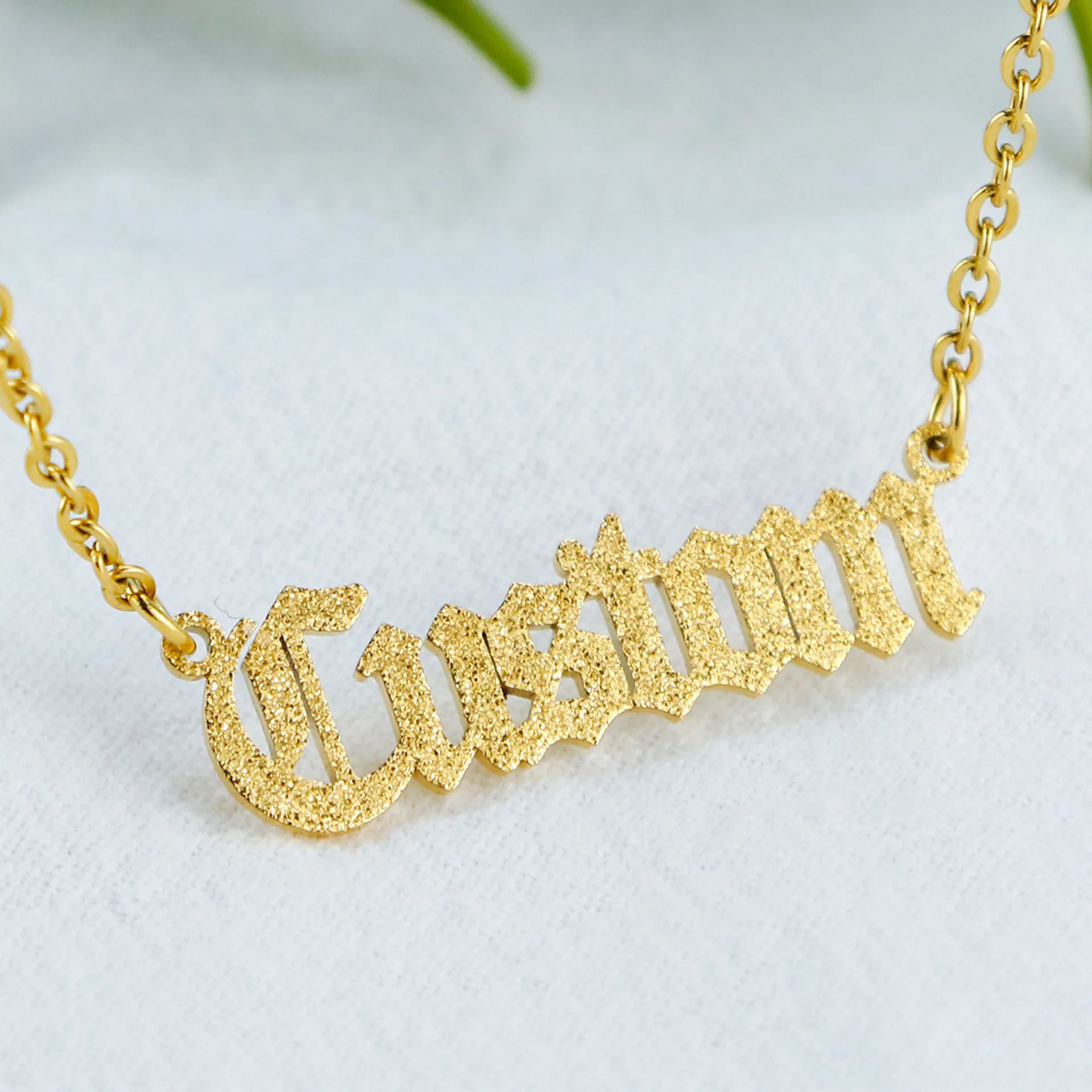 Custom Name Necklace 18k Electroplated Necklace Stainless Steel Jewelry for Friends Birthday Gift Holiday Gift