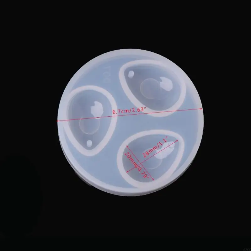 

62CC Silicone Mold Teardrop Pendant Resin Mold for Earrings Making