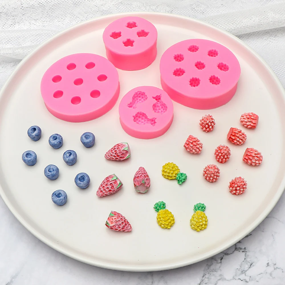 Silikonowy świat Silikonowa forma do ciasta Borówka Malina Ananas Truskawki Fondant Forma do dekoracji ciast Narzędzia Czekoladowa forma — zdjęcie 6