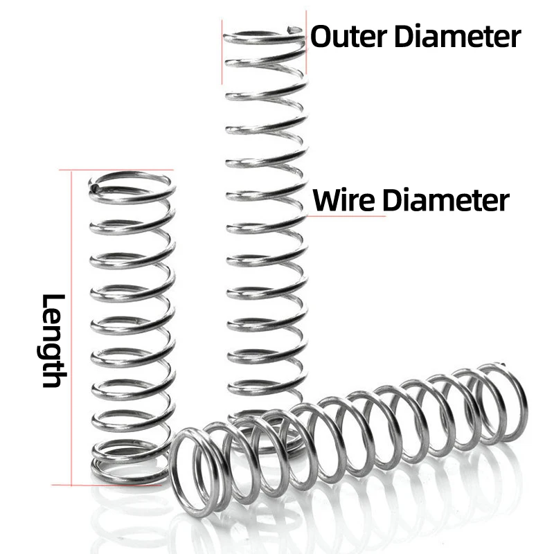 

Creamily 5PCS Cylidrical Coil Compression Spring Rotor Return Wire Diameter Rotor Return Spring Wire Diameter 1.2mm