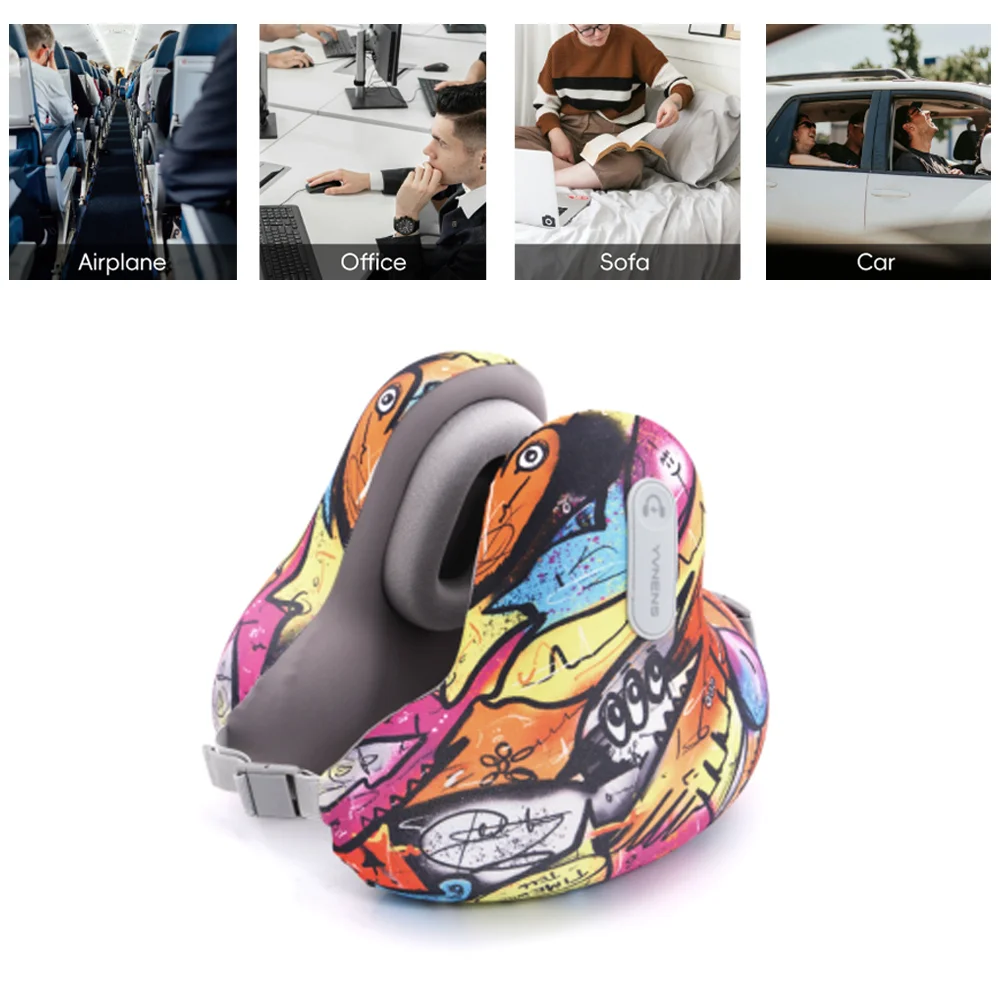 

U-Shaped Bluetooth Music Pillow Memory Foam Travel Neck Pillow with Noise Reduction for Ultimate Comfort on the Go travel
