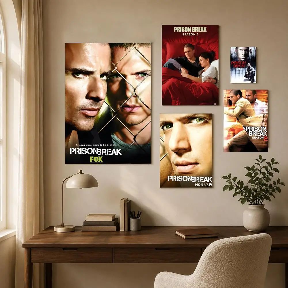 Prison Break Poster Classic Vintage Whitepaper Prints Artwork Kawaii For Home Room Wall Office Dorm Decor Ideal Gift