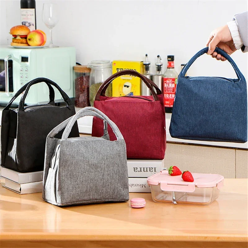 

Insulation Oxford Cloth Lunch Box Bag Picnic Food Bento Thermal Cooler Bags Storage Container Handbag for Women Student Children