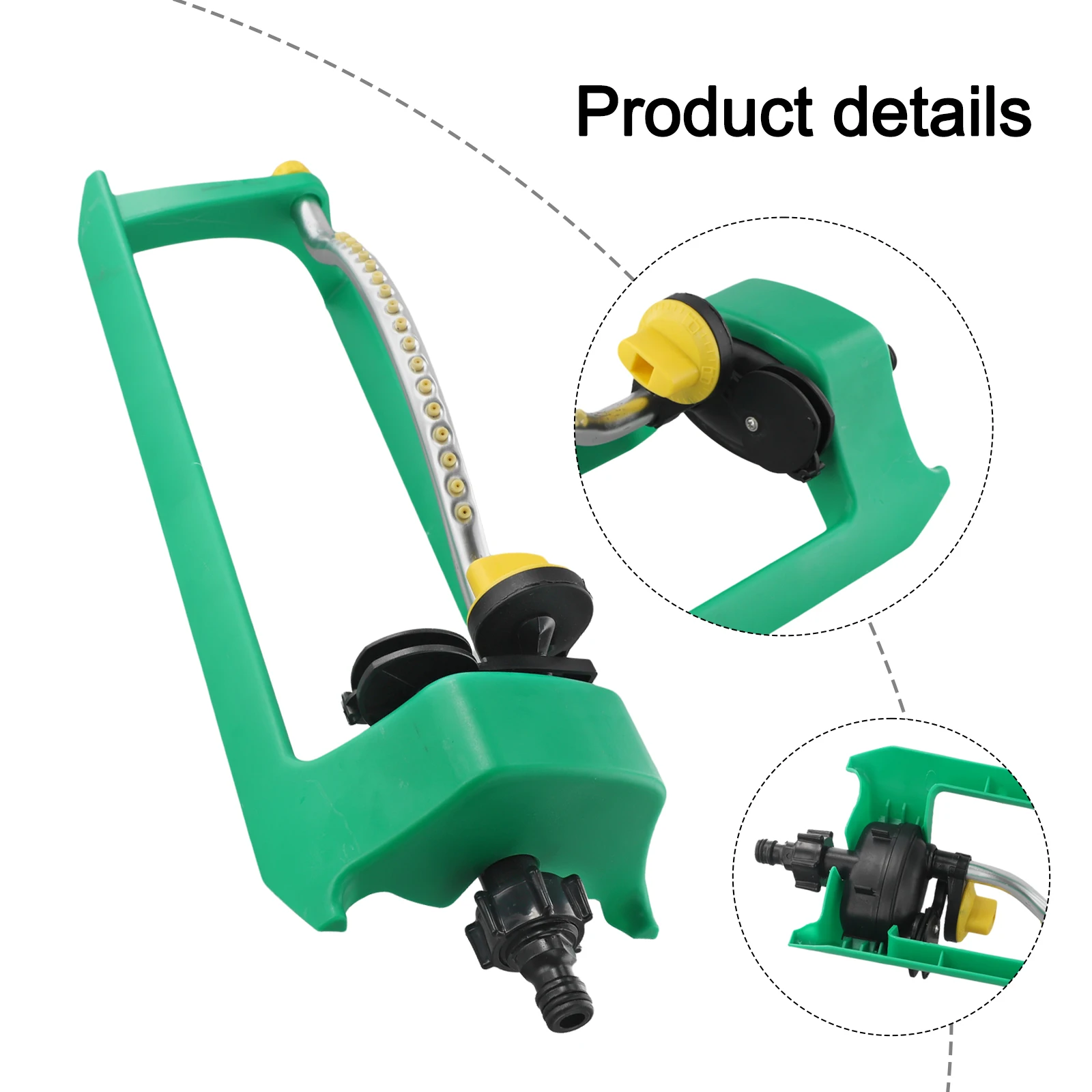 رشاش سقي قابل للتعديل مع 18 فوهة لتغطية الحديقة الفعالة تتميز بتخزين تنظيف مريح #2