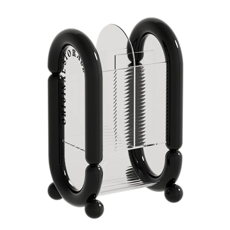 แปรงแต่งหน้าOrganizerเดสก์ท็อปลิปสติกแป้งพัฟความงามไข่เครื่องสําอางค์Dresserชั้นวาง