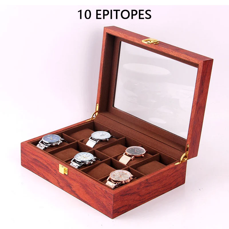 For Watch Watch Case Classic Retro Gold Lock Buckle Made of MDF Material Covered Leather Customization Logo Watch Box Organizer