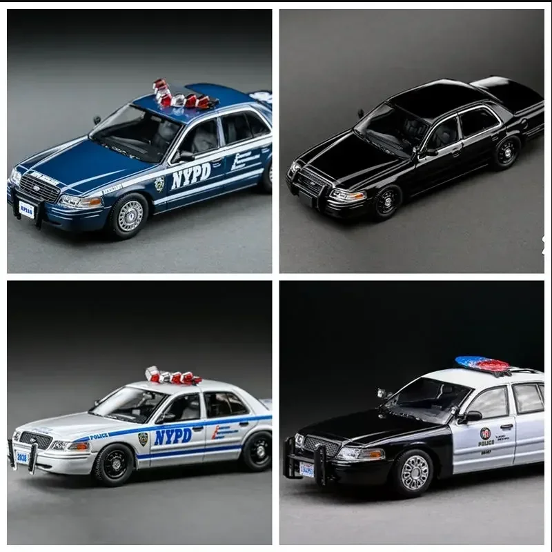 

1:64 Victoria Crown American Police Car Ford CV Alloy Model Car Collection Simulation Car Model