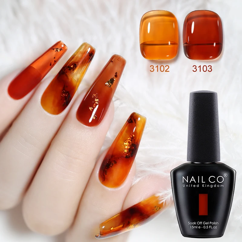 NAILCO الفلورسنت 98 ألوان أعلى هلام مسمار البولندية UV 15 مللي شفافة نقع قبالة طويلة الأمد هلام ورنيش مسمار الفن للتقليم #4