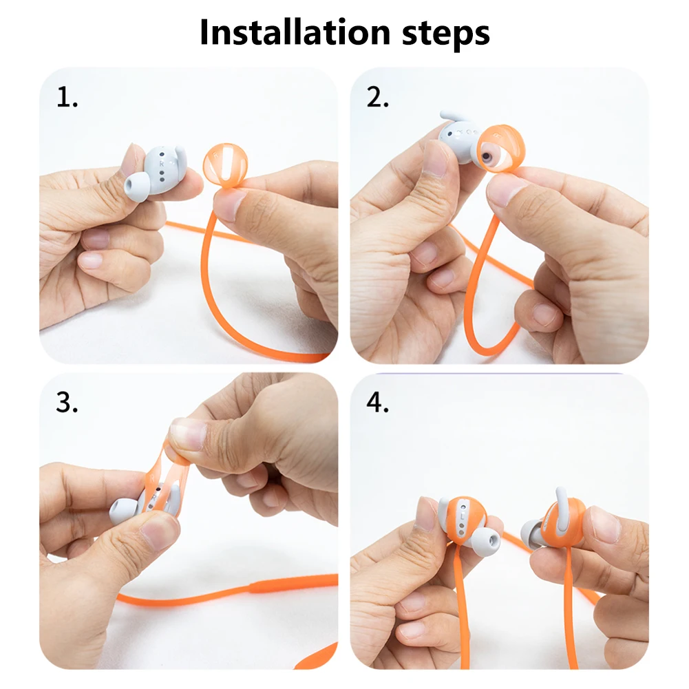 Silicone Anti Lost Rope Comfortable Waterproof Anti-Lost Cable Soft Portable Headphone Neck Strap for Google Pixel Buds A-Series