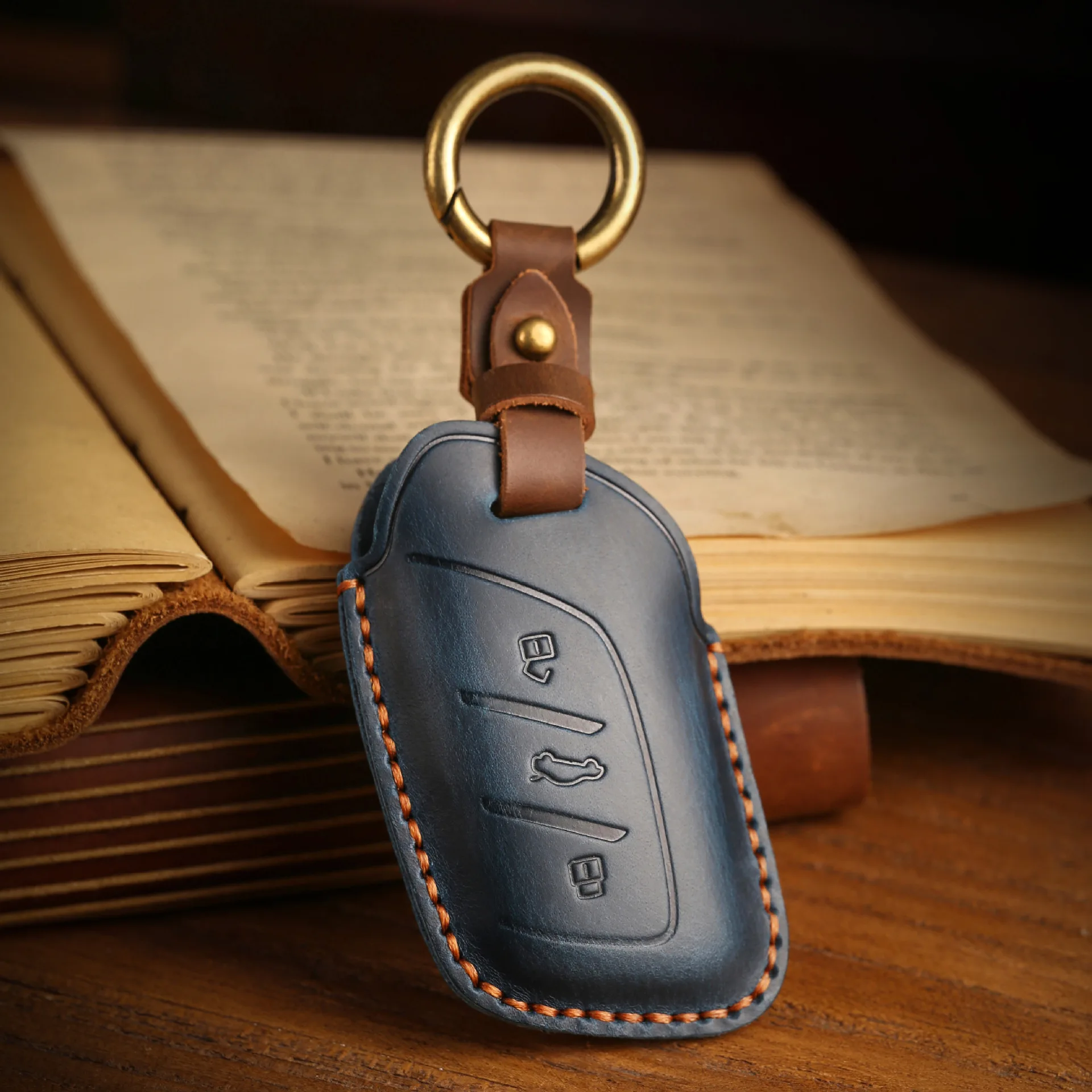 

3 Buttons Leather Fob Car Key Cover Case Shell For MG 4 2023 Mg4 Ev MG HS GT ZS EV ZX MG5 MG6 For Roewe RX3 RX5 RX8 ERX5 I6 I5