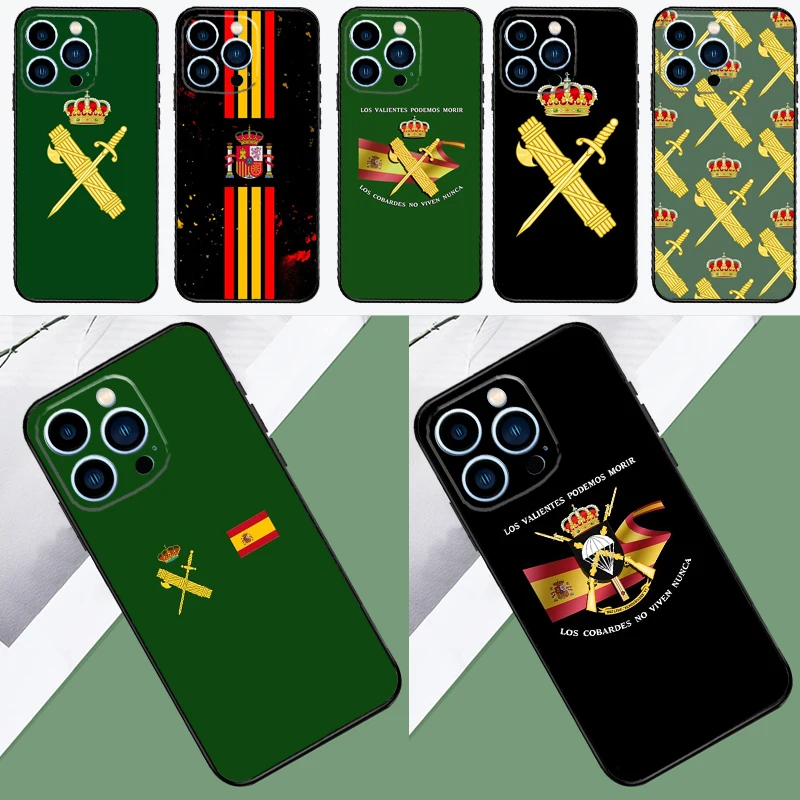 Spanish guard civil Emblem Case For iPhone 15 14 Pro Max Cover For iPhone 15 11 12 13 Pro Max Mini XS X XR 7 8 Plus Capa