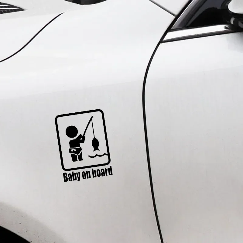 ملصقات صيد السمك المخصصة للأطفال من JPCT للمركبات على الطرق الوعرة، 50 سم × 36 سم