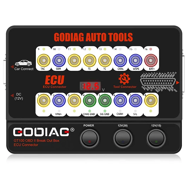GODIAG GT100 Auto Tool Break Out Box ECU Conector Funciona com MB / BEZ / CG Pro / AT200