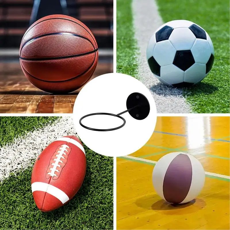 Stable Ball Wall Mount Storage iron Rack Multi-purpose Football Display Shelf Ball Holder Living Room Decor Space Saving for Gym