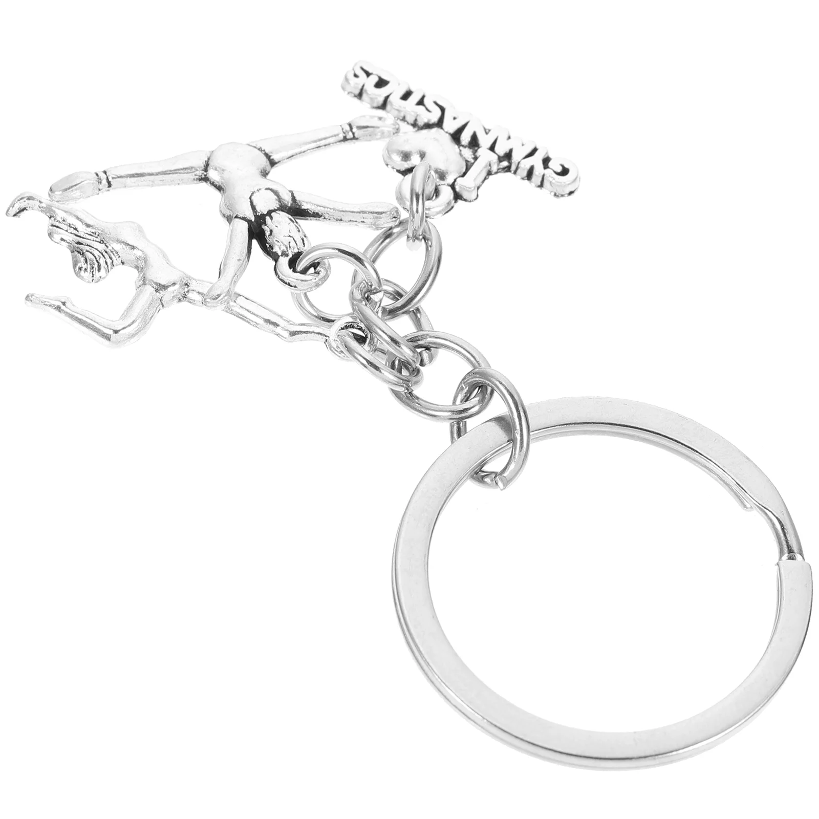 Gymnastics Keychain Lightweight Keychains for Women Ring Yoga Gifts Party Favors Kids Alloy Keyring Handbag Hanging