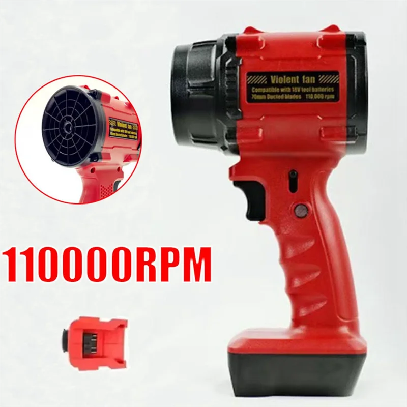 

For 18V Battery High Power Violent Fan Brushless Air Blower Turbo Fan Adjustable Speed Leaf Duster Jet Fan