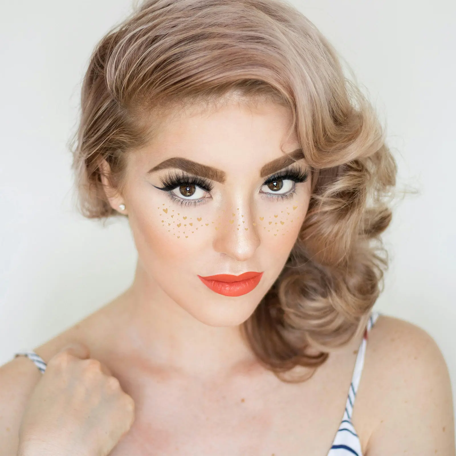 

4 Sheets Waterproof Skin-Safe Freckle Patches Natural Looking Fake Freckles Face Stickers for Festival Party Makeup Creative