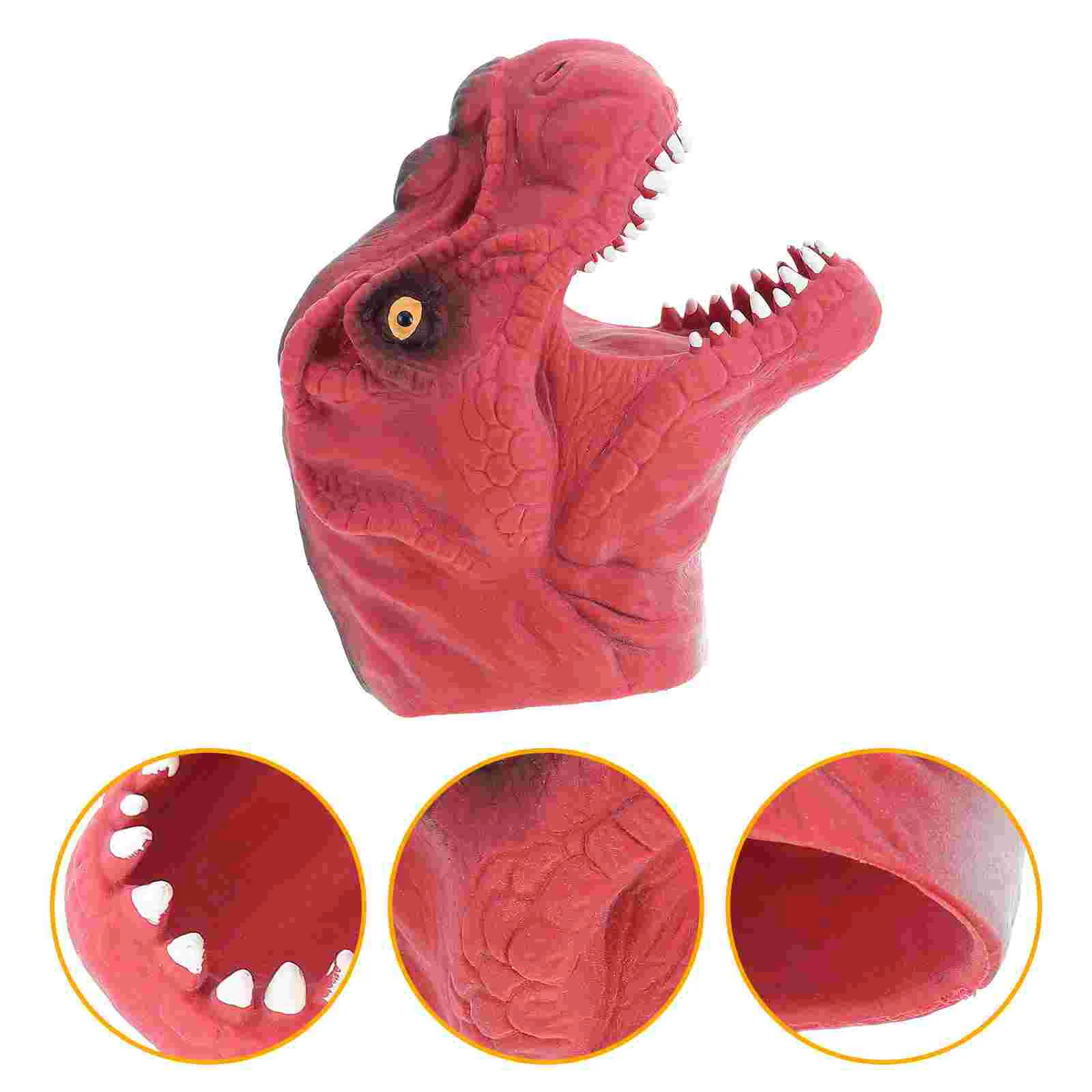 Toy Dinosaur Hand Puppet Lovely Finger Puppets Puzzle Animals Dolls Brown Kids Child