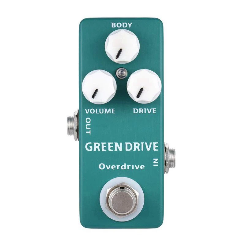 Mosky Green Drive Overdrive Electric Guitar Acoustic Effects Pedal Clip Blues/Rock Mini Single Guitar True Bypass Overdrive