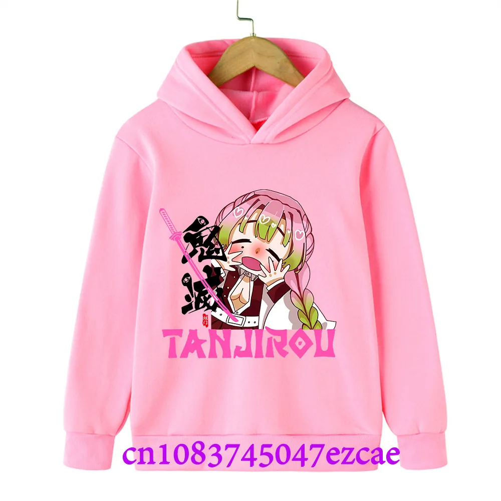 Demon Slayer Spring And Autumn Children Boys And Girls With Hoodie Sweater Top Cartoon Printing Children's Sportswear Coat Baby