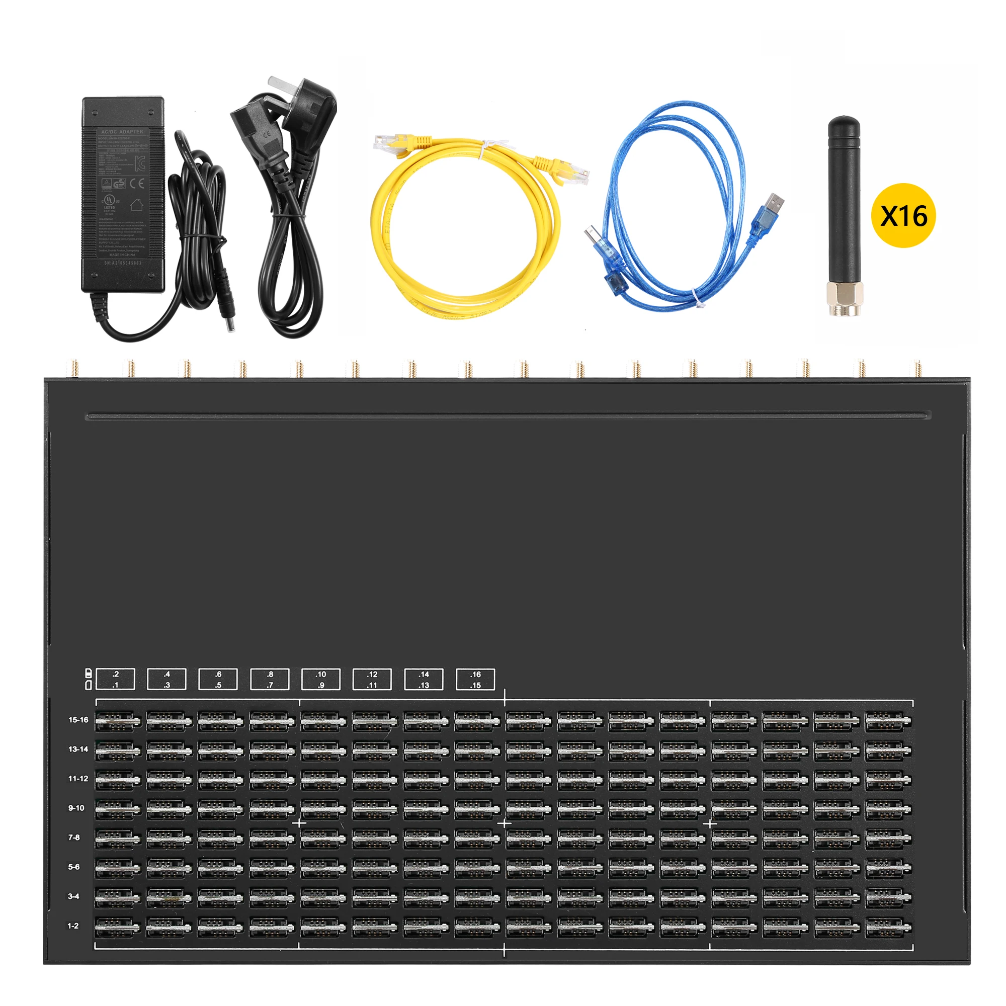 

4G SK16-256, маршрутизатор с несколькими сообщениями, LTE-модем с 16 портами, 256 Sims, аппарат для обслуживания коротких сообщений с программным обеспечением EIMS