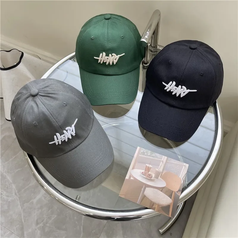 Letter Baseball Cap Women's Casual All-Match Adjustable Couple Peaked Cap Ins Face-Looking Small Male Hat