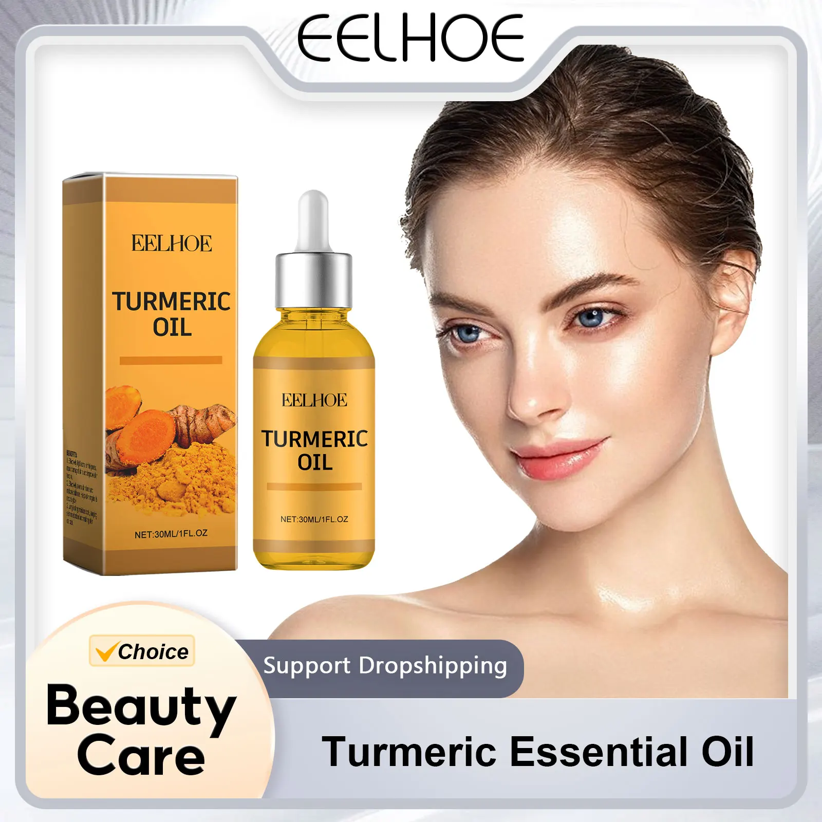 

EELHOE Turmeric Essential Oil for Facial Remover Melasma Improves Skin Tightening Rejuvenate the Face Care Kojic Acid Serum Oil