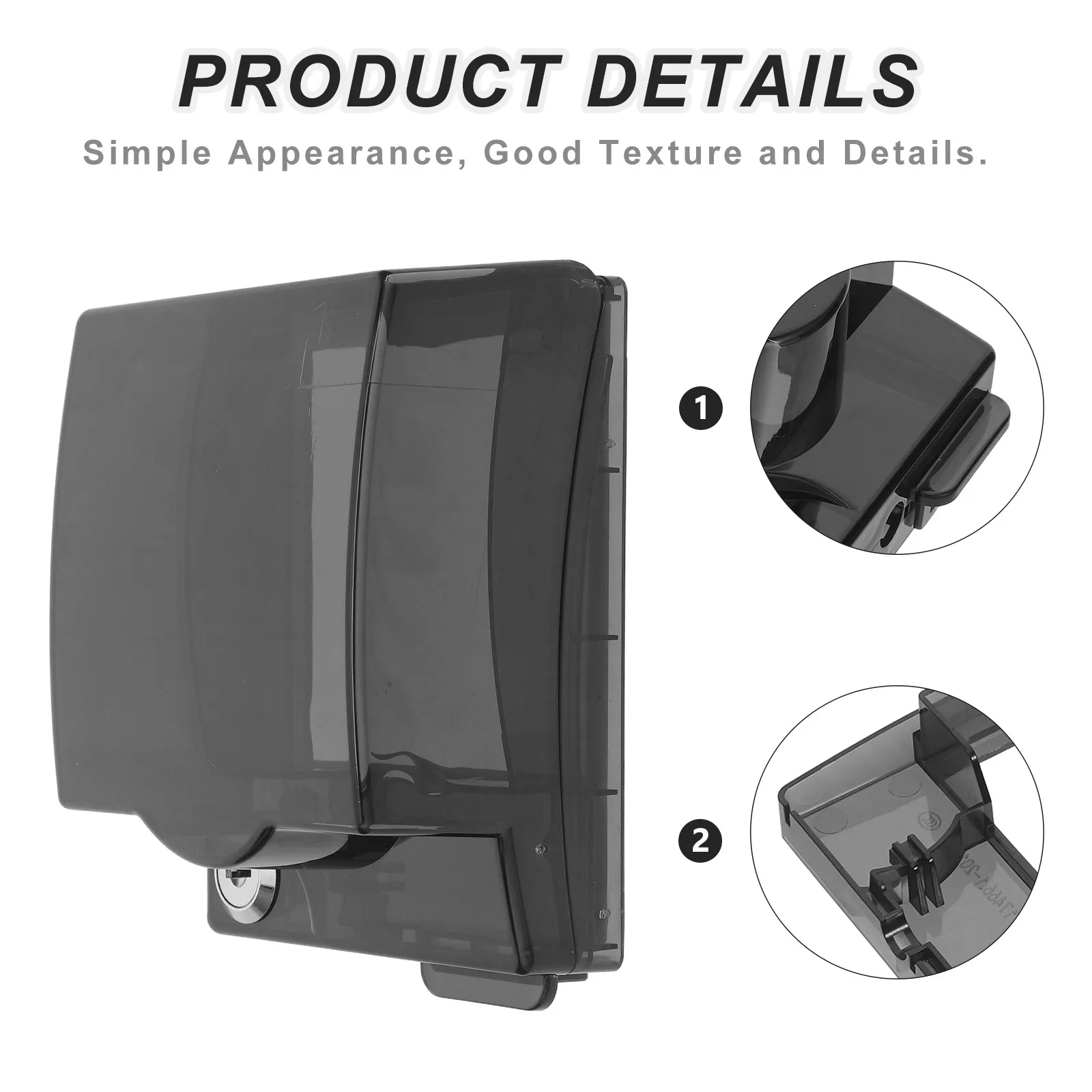 Waterproof Socket Cover Plastic Home Shower Switch Box Locking Electrical Outlet Protector Dustproof Splashproof Wall Switch