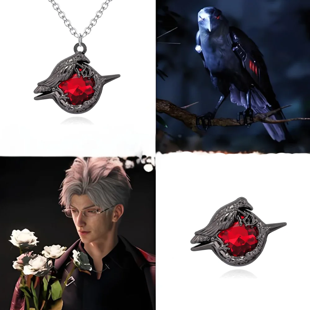 Game Love and Deepspace Brooch Handsome Male Protagonist Qin Che Crow Badge Night Raid Chapter Metal Suit Cos Accessories