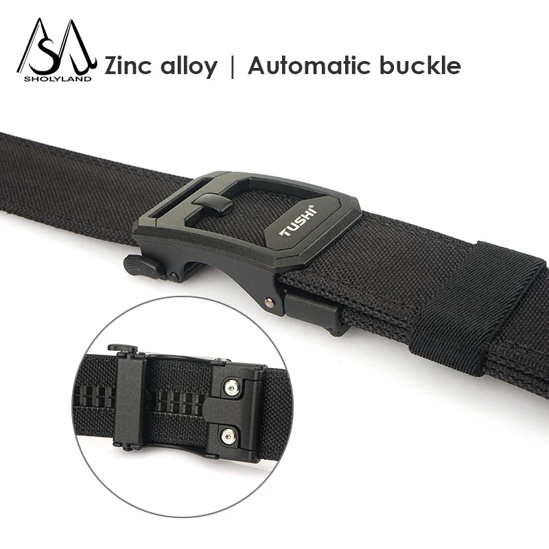 Hot Selling Men's Military Combat Belt Metal Automatic Buckle Tactical Outdoor Belt Sturdy Nylon Casual Belt Male Girdle