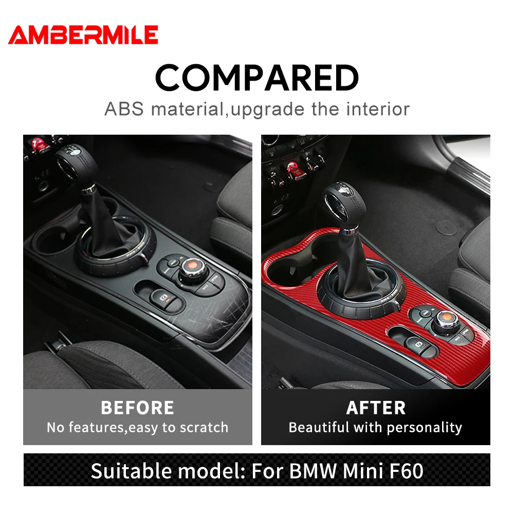 ABS for Mini Cooper F60 Countryman Car Gear Shift Box Panel Center Console Cover Frame Styling Interior Decoration Accessories