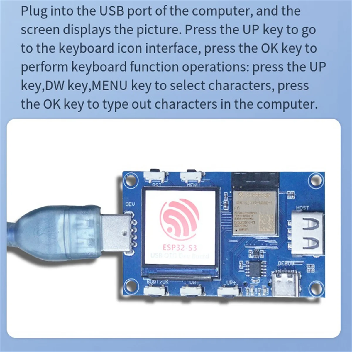 Placa de prueba de evaluación OTG USB A51I ESP32S3, compatible con módulo de placa de desarrollo de funcionalidad inalámbrica Wi-Fi y BLE5.0