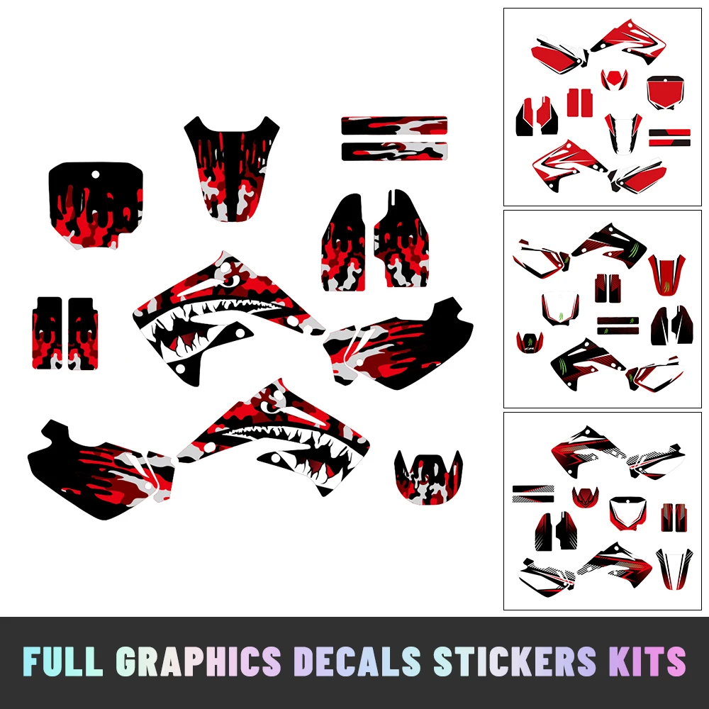 

Утолщенные графические наклейки на мотоцикл, комплект наклеек на фоновую панель, подходящий для Honda CR 85 CR85 2003-2012 2011 2010 2009 2008 2007 2006