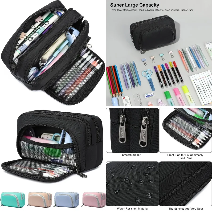 

Многофункциональная сумка-карандаш большой вместимости с 3 отделениями для офиса и путешествий. Простная сумка-органайзер идеально подходит для мужчин.