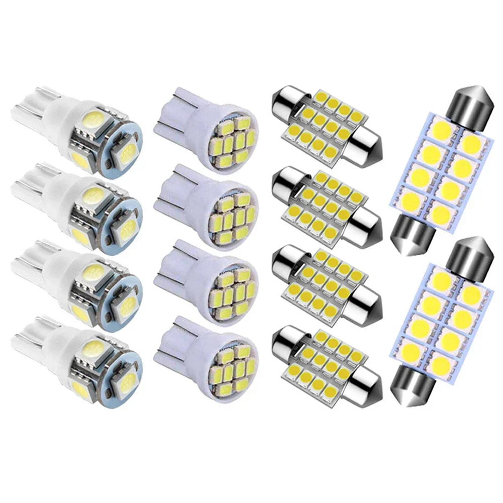 

14pcs LED Car Interior Inside Lights Dome Map Door License Plate Bulbs White 12V 8SMD 31mm 12SMD 5SMD 42mm 8SMD