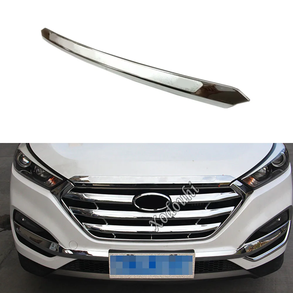 

For Hyundai Tucson 2015 2016 2017 2018 Car Body Styling Garnish Cover Front Engine Machine Grille Upper Hood Lid Trim Stick 1PCs