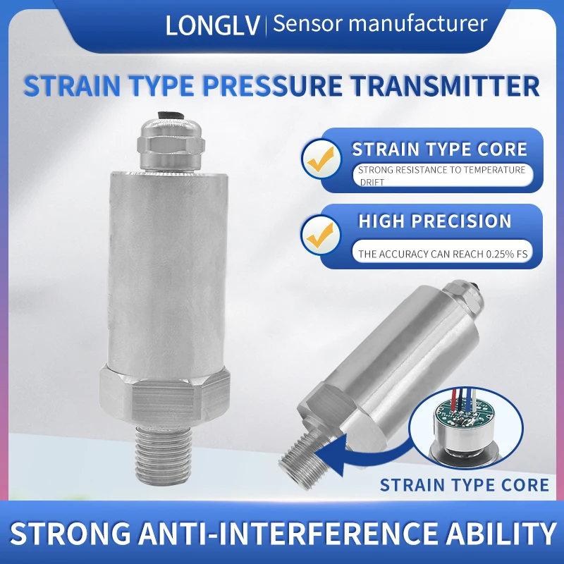 LONGLV PTL401 strain gauge pressure sensor pipeline pressure pneumatic hydraulic oil pressure