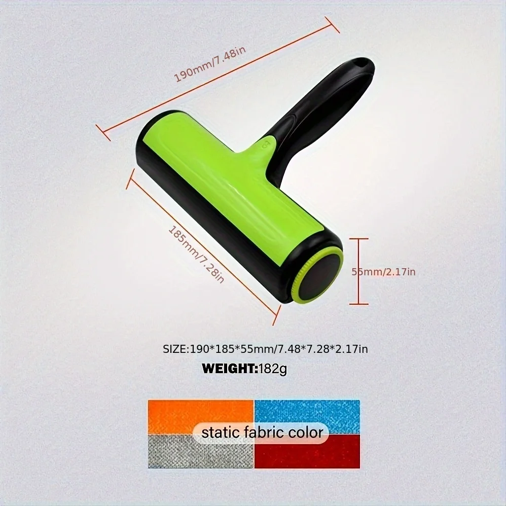 Reusable Pet Self-Cleaning Hair Remover Roller Fur Multi-Surface Lint Roller Removal Brush Tool