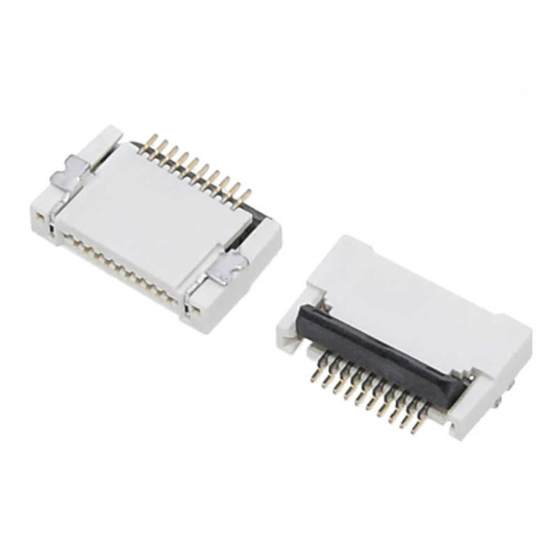 Fpc Ffc Connector Socket Pitch 0.5Mm Back Flip Front Insert Horizontale Socket 4/6/8/10/12/14/16/18/20/22/24/30/36/40/50/60 Pin