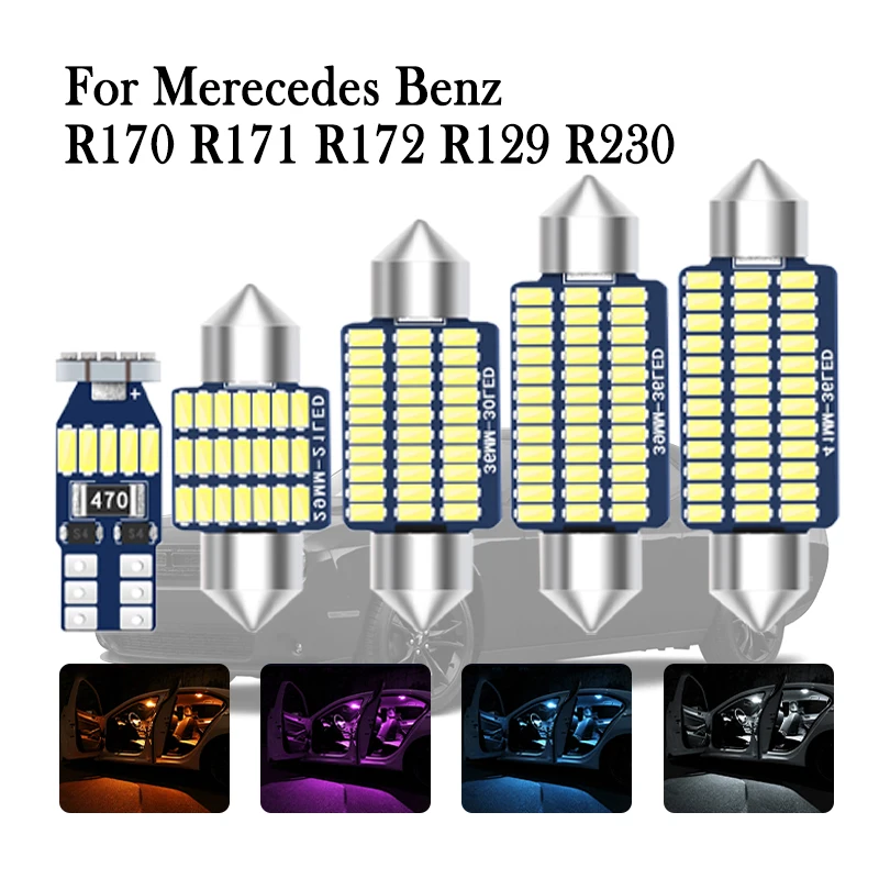 For Mercedes Benz SL Class R129 R230 SL50 55 SLK Class R170 R171 R172 SLK55 SLK230 SLK350 Accessories Interior LED Light Canbus