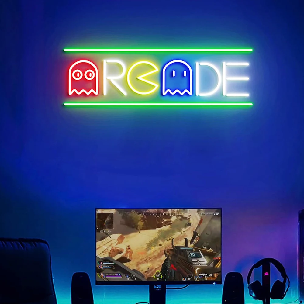 Retro Arcade Neon Bord Retro Game Room Muur Decor Led Neon Bord Slaapkamer Kinderkamer Decoratie Gepersonaliseerde Custom Neon Licht