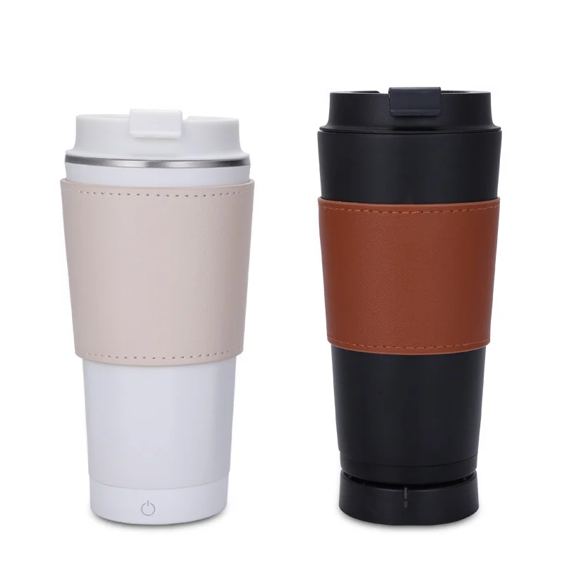 

White Stainless Steel Portable Thermostatic Smart USB Car Water Heating Coffee Mug Cup