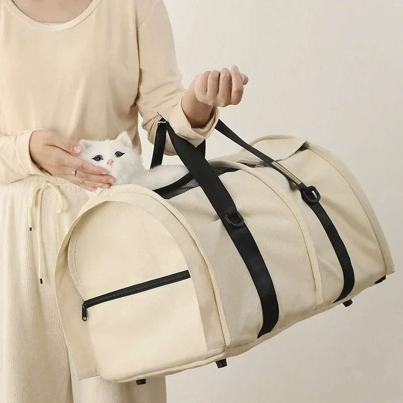

Large Capacity Tote Super Hard Bottom Cat Crossbody Bag Multi-purpose Cat Litter Pet Bag Puppy Carrier Pet Shoulder Bag