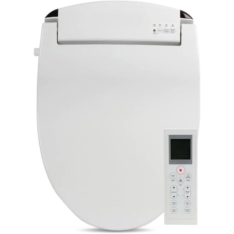 JX2 Round Bidet Toilet Seat Quiet Operation, Wireless Remote, Stainless Steel Nozzle, Sittable Lid,home.