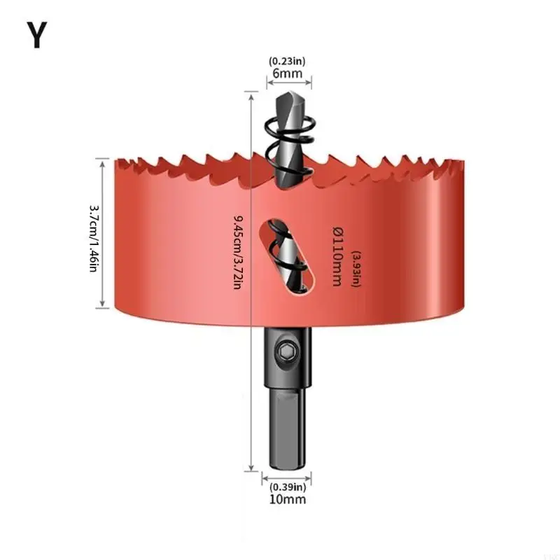 M42 Bi-โลหะรูเจาะรูตัดเครื่องมือเจาะไม้สำหรับแผ่นพีวีซีงานไม้พลาสเตอร์บอร์ดเจาะอุปกรณ์เสริม Y4QC